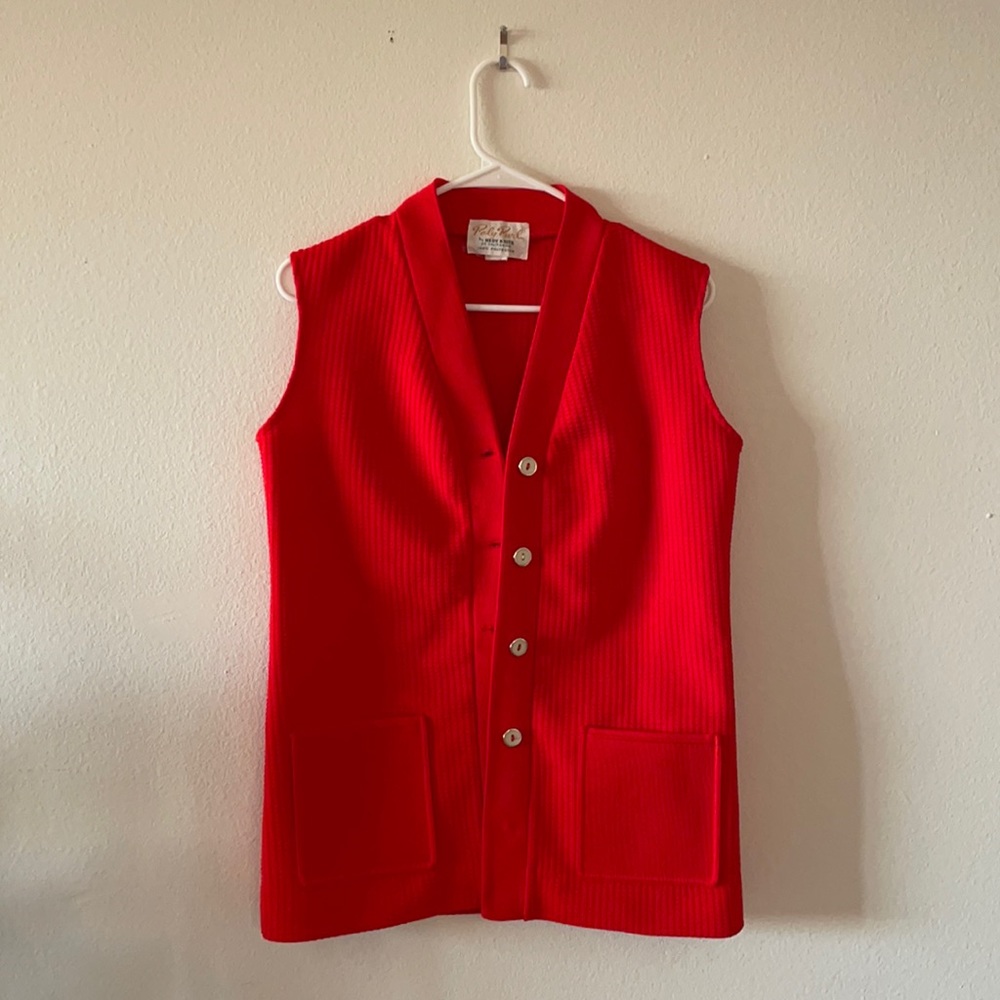 Vintage Poly Purl Red Vest